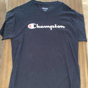 Large Black Champion tee